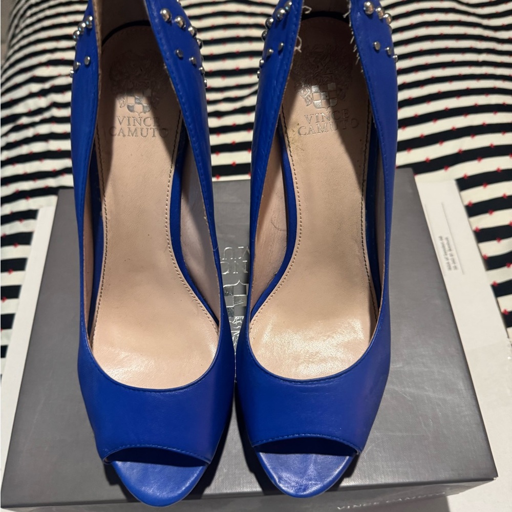 Vince Camuto Dazzle Blue Heels